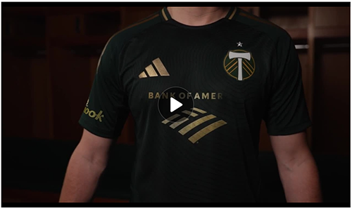 New Portland Timbers jersey video still. Click on the image to watch the video..