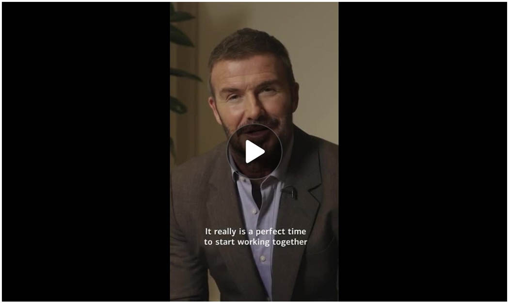 Video message from Sir David Beckham. Click image to play in same window.